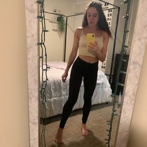 Lululemon black Luon leggings, Size 4